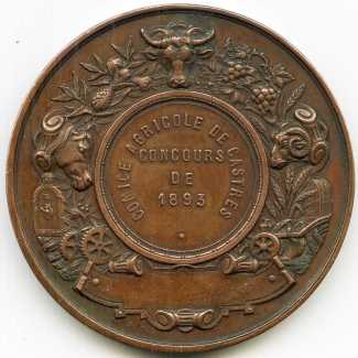 FRANCE, MÉDAILLE, COMICE Agricole d'Amiens, SUP, Argent EUR 54,95 - PicClick FR